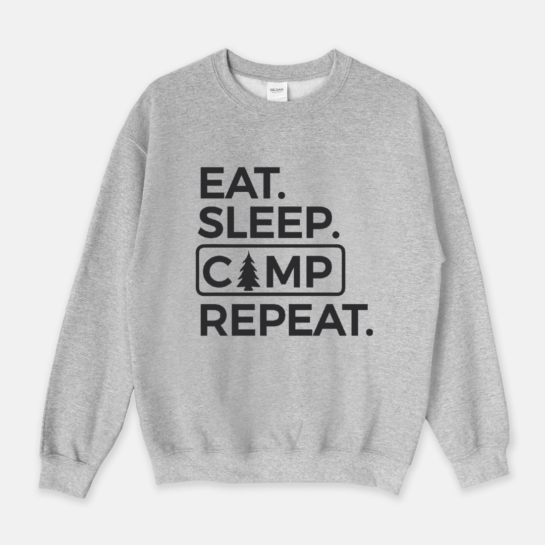 Eat Sleep Camp Repeat Sweatshirt