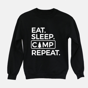 Eat Sleep Camp Repeat Sweatshirt