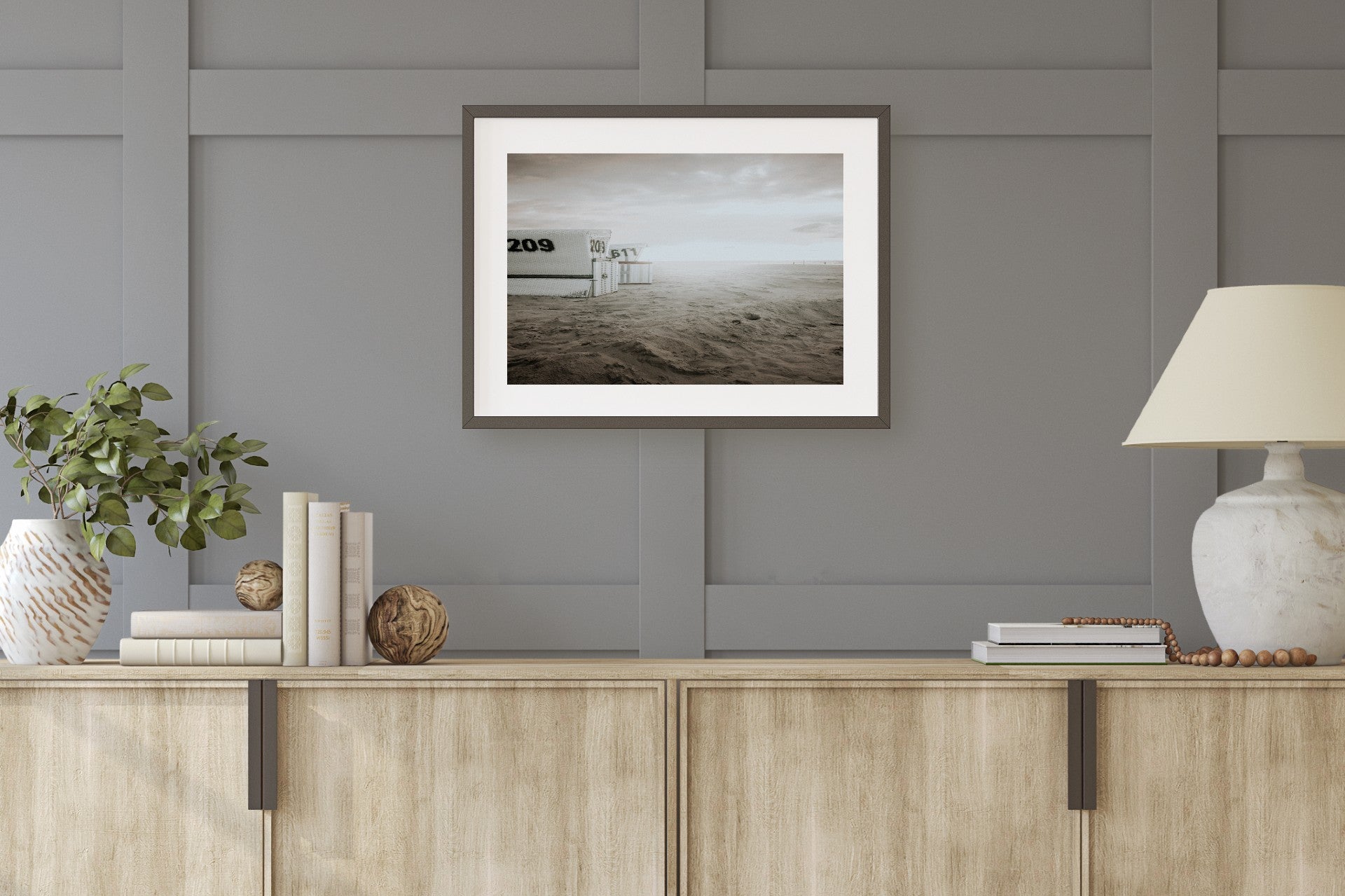 Lifeguard Towers Muted Color Print