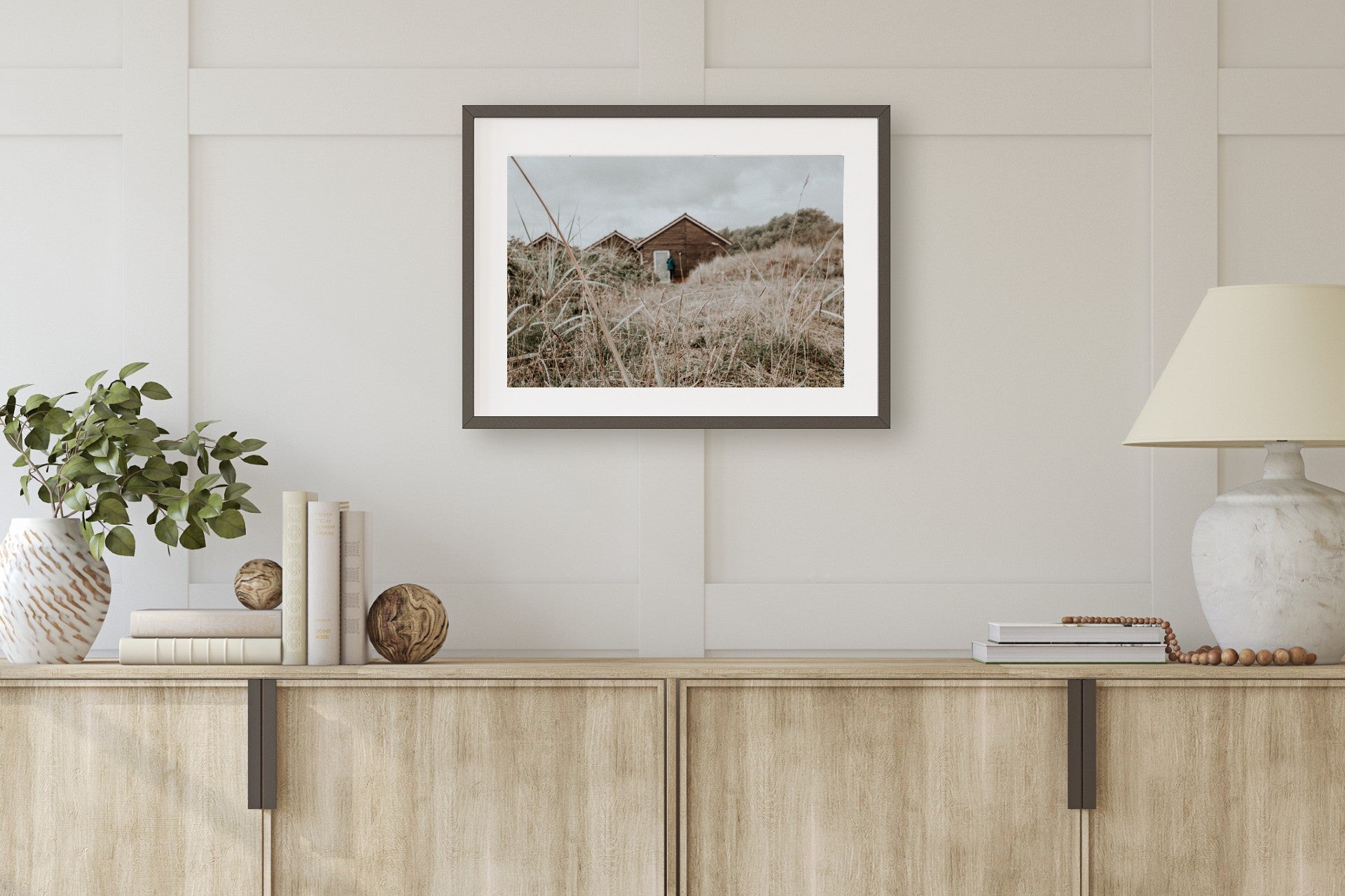 Beach Hut Muted Color Print