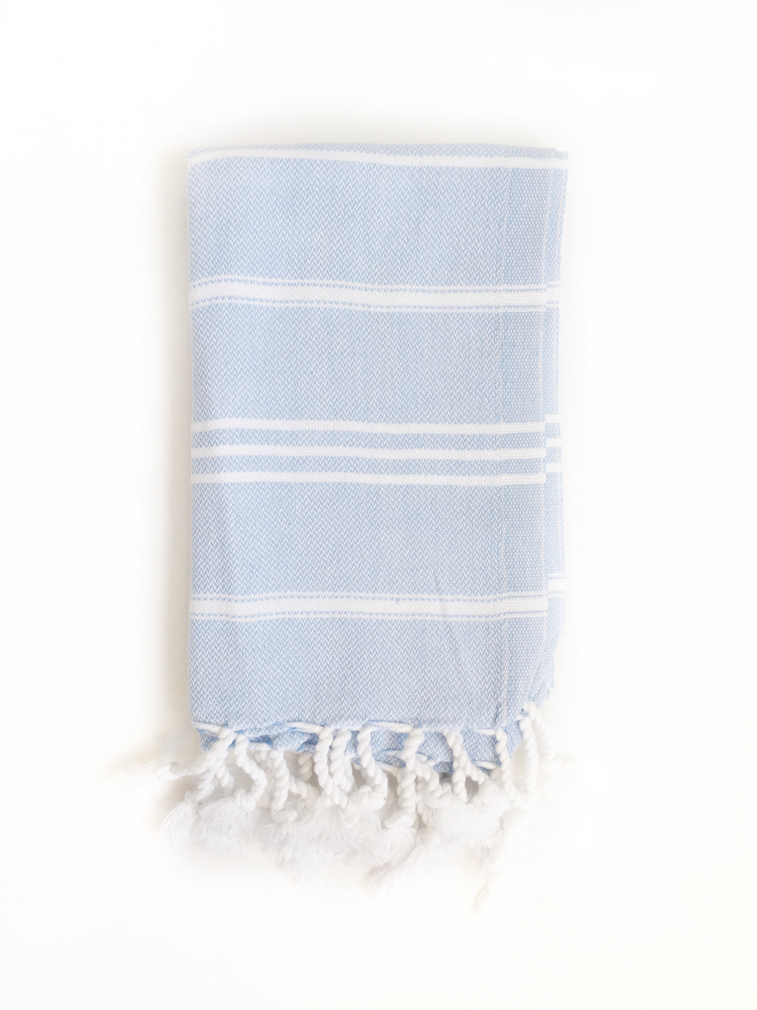 Light Blue/White Turkish Bath/Beach Towel