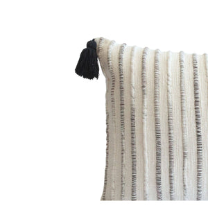 Mini Stripes Pillow Cover with Tassels