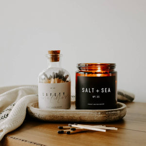 Salt and Sea Soy Candle | Amber Jar Candle