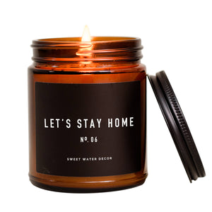 Let's Stay Home Soy Candle | Amber Jar Candle