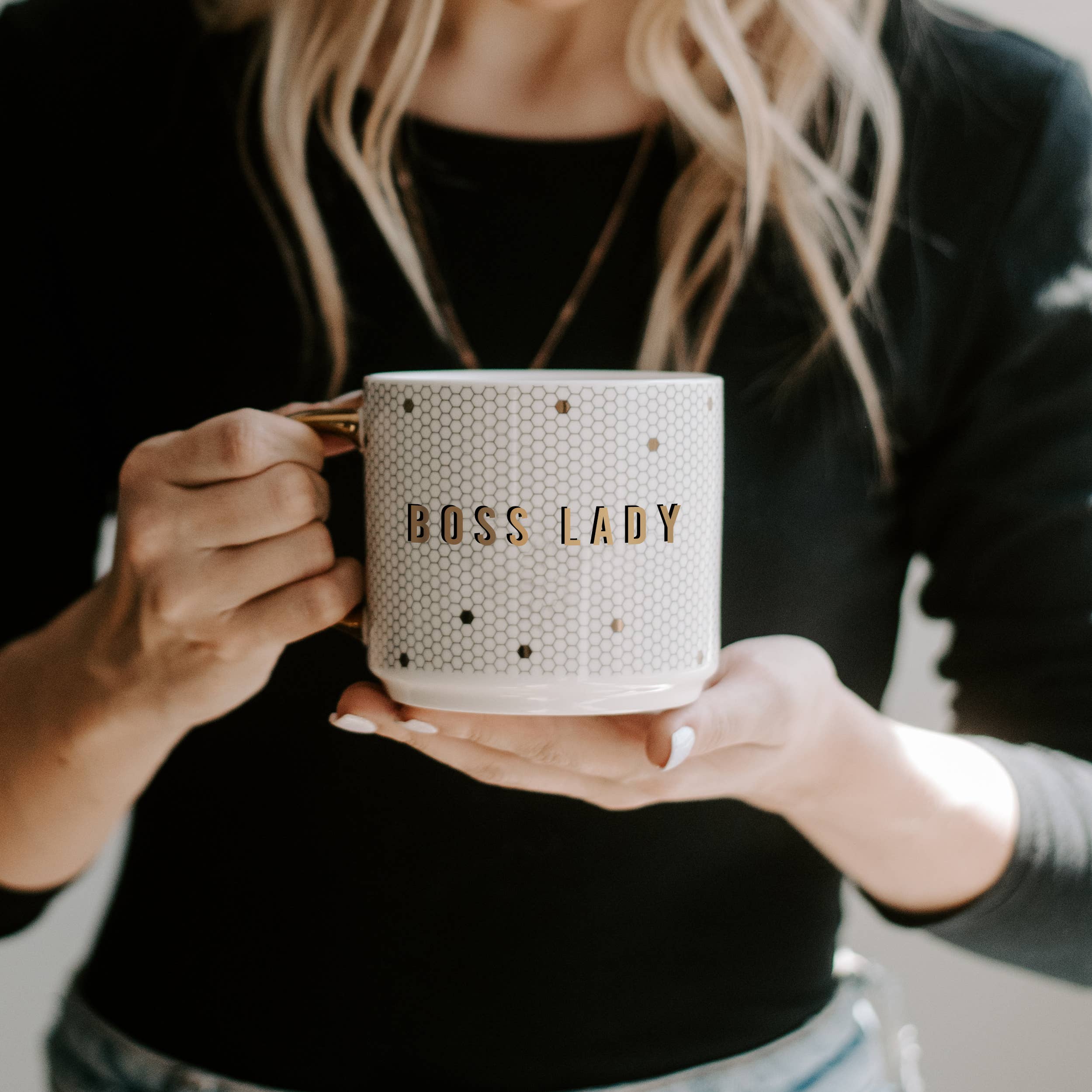 Boss Lady 17oz Tile Coffee Mug